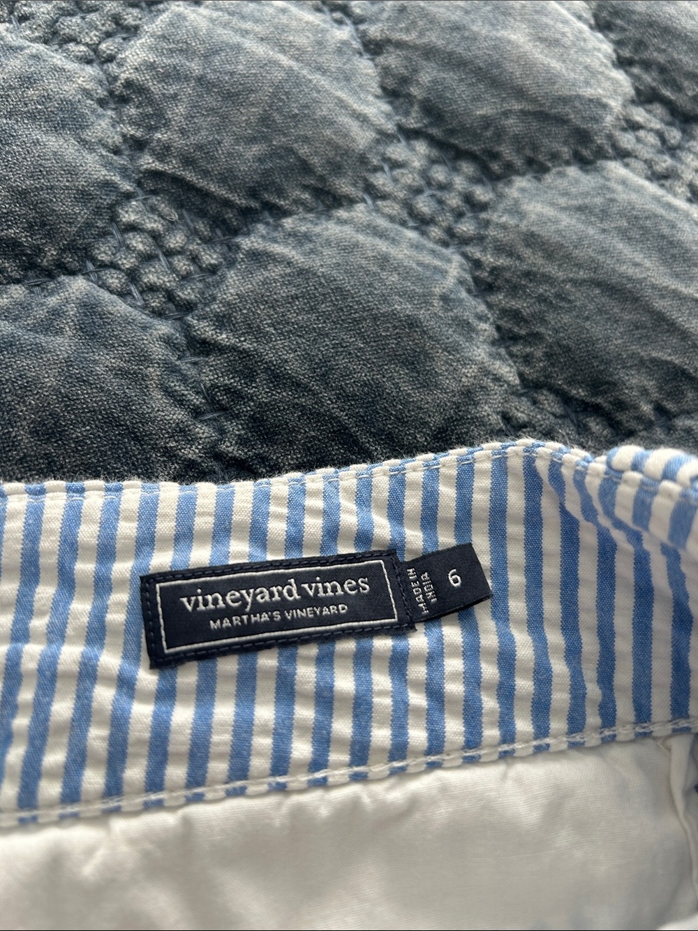 Vineyard Vines Blue and White Striped Shorts - Picture 3 of 4